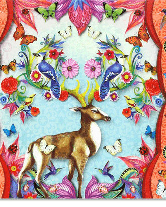 PORTADA DEL LIBRO INTO THE WILD -  CIERVO DE  Cafferata Florencia
