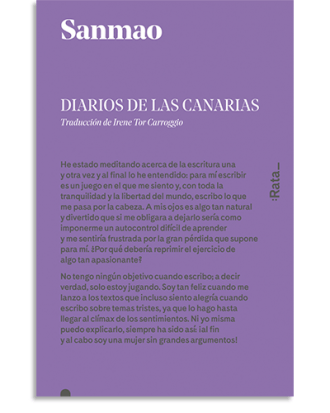 PORTADA DEL LIBRO DIARIOS DE LAS CANARIAS DE  Sanmao