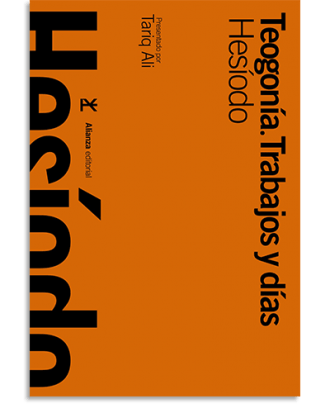 PORTADA DEL LIBRO TEOGONÍA / TRABAJOS Y DÍAS DE  Hesíodo