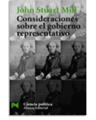 PORTADA DEL LIBRO CONSIDERACIONES SOBRE EL GOBIERNO REPRESENTATIVO DE John Stuart Mill
