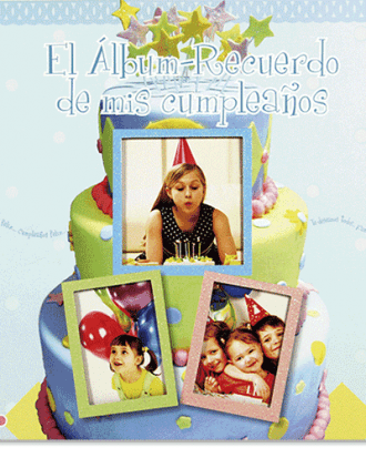 PORTADA DEL LIBRO ÁLBUM RECUERDO DE MIS CUMPLEAÑOS DE