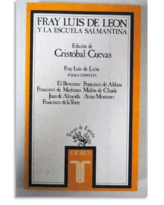 PORTADA DEL LIBRO FRAY LUIS DE LEÓN Y LA ESCUELA SALMANTINA DE Cristóbal Cuevas García