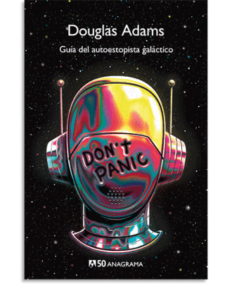 PORTADA DEL LIBRO GUÍA DEL AUTOESTOPISTA GALÁCTICO DE Douglas Adams