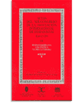 PORTADA DEL LIBRO ACTAS DEL XIII CONGRESO DE LA ASOCIACIÓN INTERNACIONAL DE HISPANISTAS. III      . DE Florencio Sevilla Arroyo