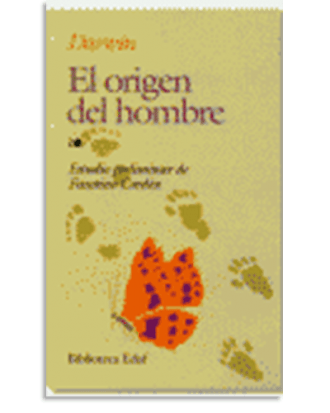 PORTADA DEL LIBRO EL ORIGEN DEL HOMBRE DE Charles Darwin