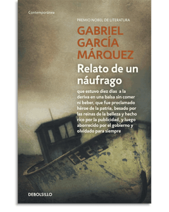 PORTADA DEL LIBRO RELATO DE UN NÁUFRAGO DE Gabriel García Márquez
