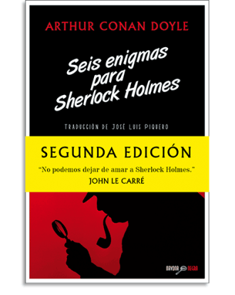 PORTADA DEL LIBRO SEIS ENIGMAS PARA SHERLOCK HOLMES DE Arthur Conan Doyle