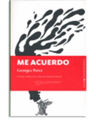 PORTADA DEL LIBRO ME ACUERDO DE Georges Perec