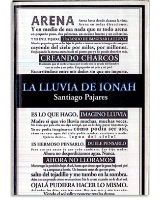 PORTADA DEL LIBRO LA LLUVIA DE IONAH DE Santiago Pajares Colomo