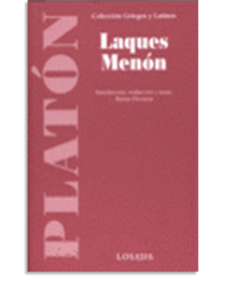 PORTADA DEL LIBRO LAQUES MENON DE  Platon
