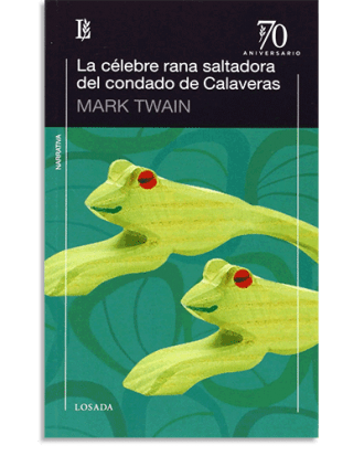 PORTADA DEL LIBRO CELEBRE RANA SALTADORA DEL CONDADO DE CALAVERAS