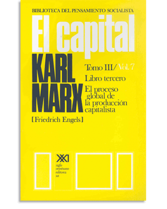 PORTADA DEL LIBRO EL CAPITAL. TOMO III/VOL. 7 DE Karl Marx